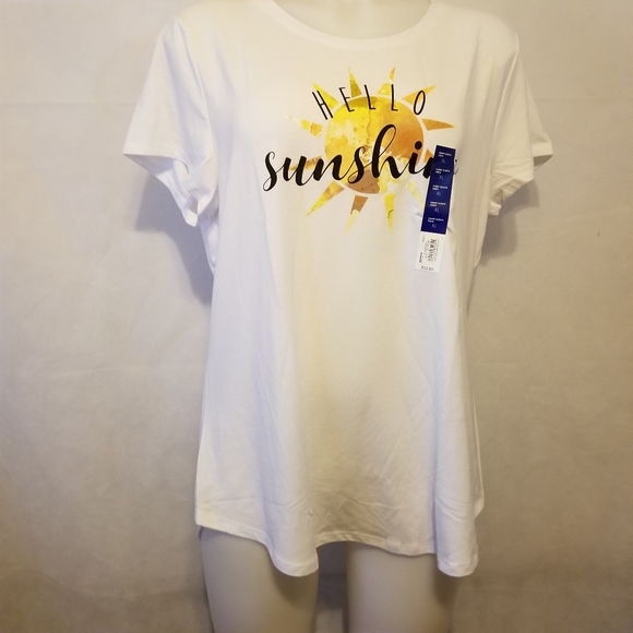 NWT, APT 9 Graphics T,short sleeve crew,sunshine - Picture 5 of 8